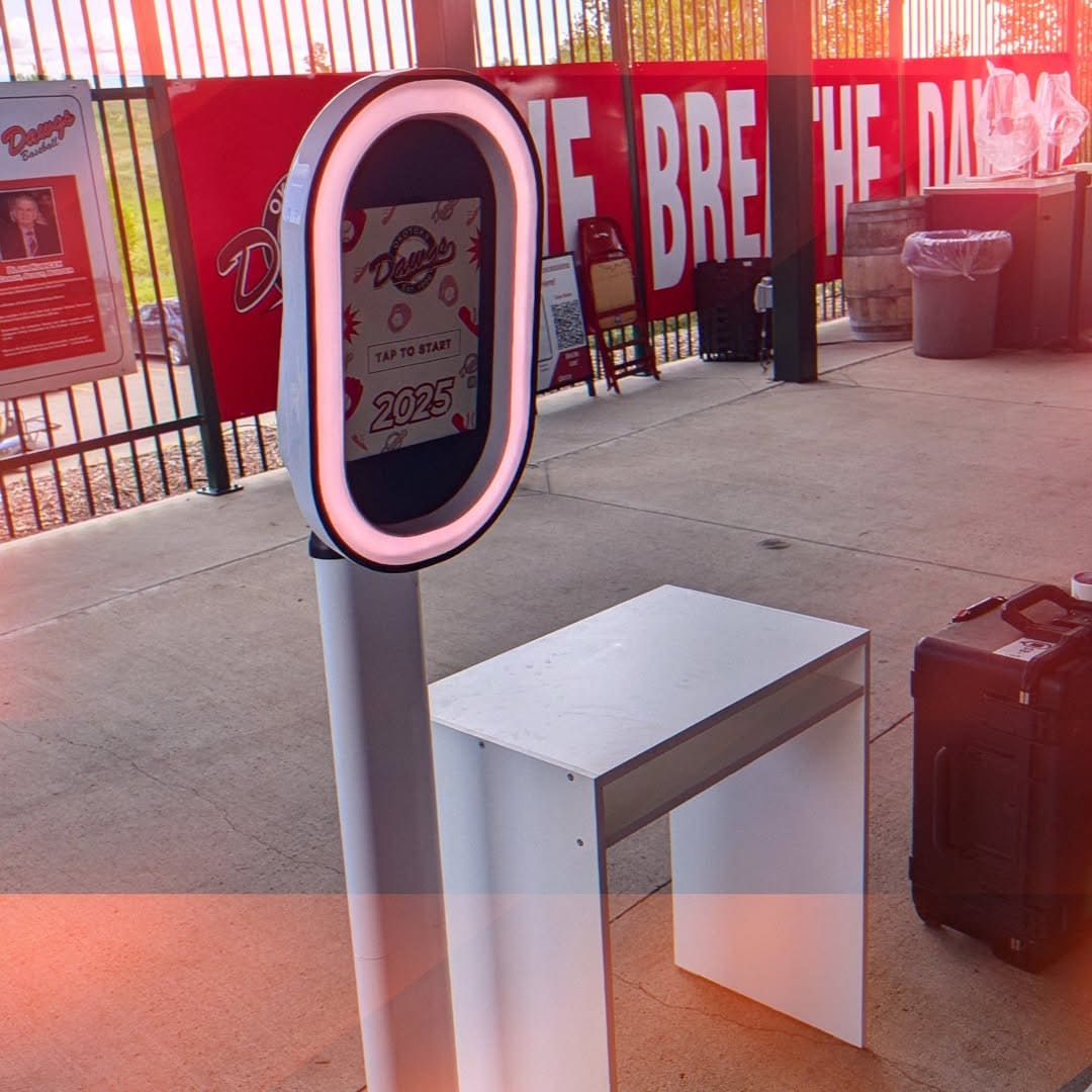 Compact Pole PhotoBooth at an event