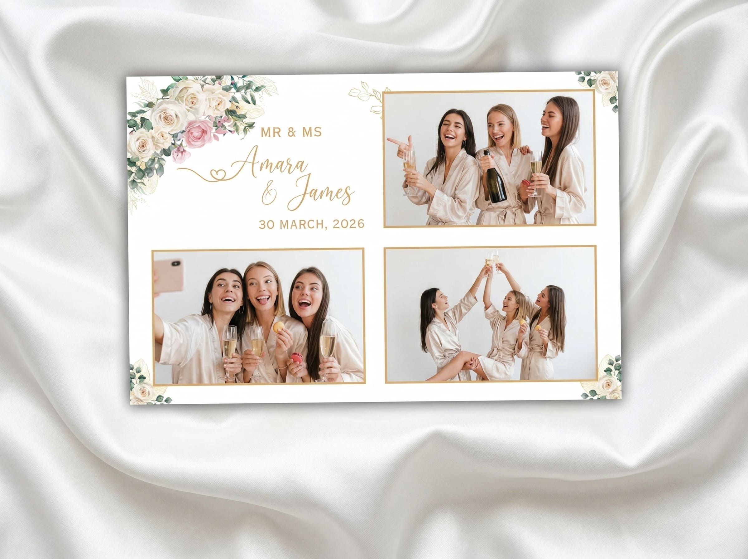 Guest holding instant photo prints